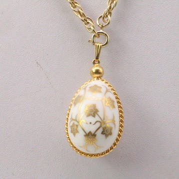 Fabergé ei - Paasei-hangertje geaccentueerd met 24-karaats