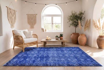 Blauwe vintage - Vloerkleed - 205 cm - 100 cm -, Nieuw