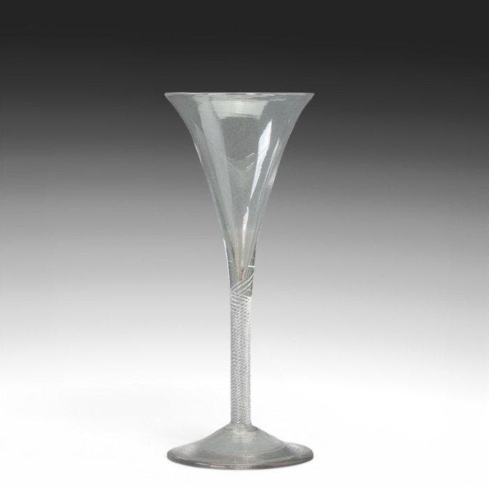 Verre à vin (4) - Verre - verres à vin avec guirlande, Antiek en Kunst, Antiek | Glaswerk en Kristal