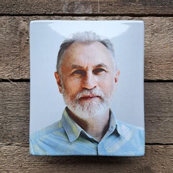 Emaille foto voor op een grafsteen, Verzenden, Nieuw