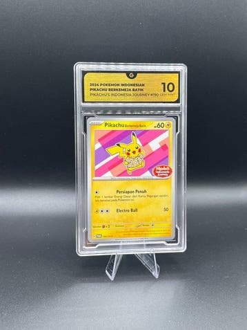 Pokémon - 1 Graded card Batik Pikachu 190 Carte promo - GG