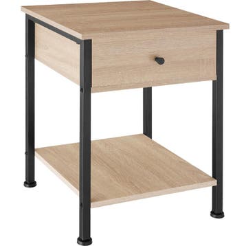 tectake Nachtkastje Bradford 40x40x55,5cm - Industrieel lich, Huis en Inrichting, Tafels | Bijzettafels, Verzenden, Nieuw
