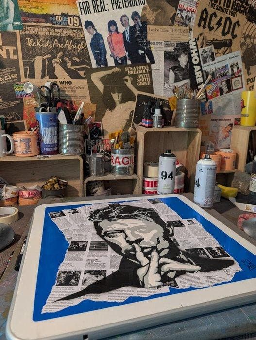 EG144 (XX-XXI) - DAVID BOWIE, Antiek en Kunst, Kunst | Schilderijen | Modern