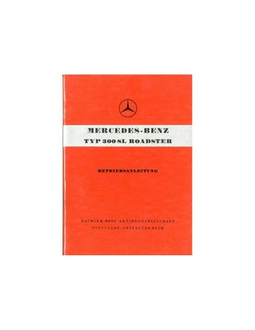 1957 MERCEDES BENZ 300 SL ROADSTER INSTRUCTIEBOEKJE DUITS, Ophalen of Verzenden