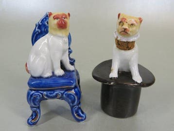 Parfumflesje Mopshondje - Bouteille de parfum - Porcelaine