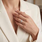 Bague - 18 carats Or blanc - 1.68ct. tw. Diamant (Naturelle)