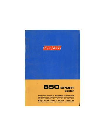 1970 FIAT 850 SPORT SPIDER CARROSSERIE ONDERDELENHANDBOEK