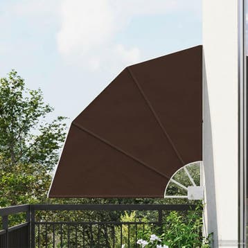 vidaXL Balkon Privacy Scherm 115 x 115 cm Polyester Bruin, Verzenden