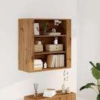 vidaXL Wandkast 80x33x80 cm bewerkt hout artisanaal, Verzenden, Nieuw