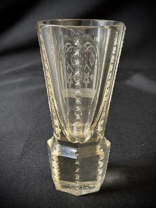 Bocal - Verre - Franc-maçon Gildeglas, Antiek en Kunst, Antiek | Glaswerk en Kristal