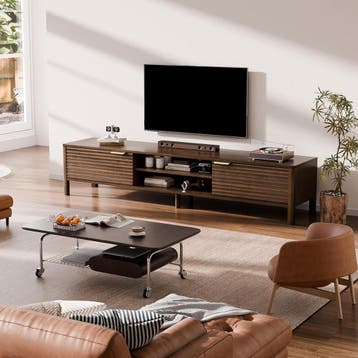 TV-meubel 180cm Hout | Tweede Kansje | OP = OP, Gebruikt, Verzenden, 150 tot 200 cm, Minder dan 100 cm