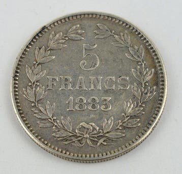 Madagaskar. 5 Francs 1883 Ranavalona III