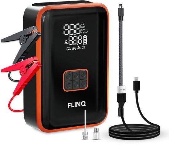 2dekans | FlinQ 12V Jumpstarter voor Auto & Motor - 4-in-1, Auto diversen, Auto-accessoires, Ophalen of Verzenden
