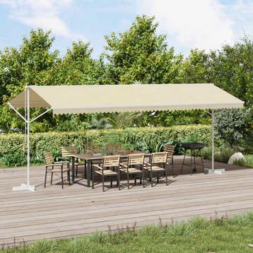 vidaXL Luifel vrijstaand 600x300 cm crème, Tuin en Terras, Verzenden, Nieuw