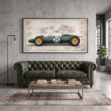 Artxlife - Lotus 25 Technical Drawing 1964, Nieuw