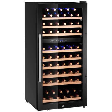 Wijnkoelkast | 230L (91x 75cl) | Zwart | 2 Zones |, Verzenden, Nieuw in verpakking