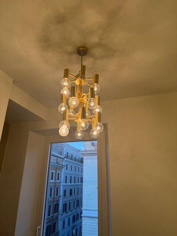 Paul Oehlmann Leuchten - Plafondlamp - Verguld messing