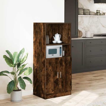 vidaXL Keukenkast 57x41,5x131,5 cm bewerkt hout gerookt, Verzenden, Nieuw