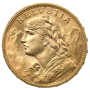 20 Swiss Francs Vreneli | Gold | 1897-1949