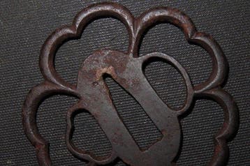 Katana - Gesmeed ijzer - C6-292 Sakura Sukashi Tsuba - Japan