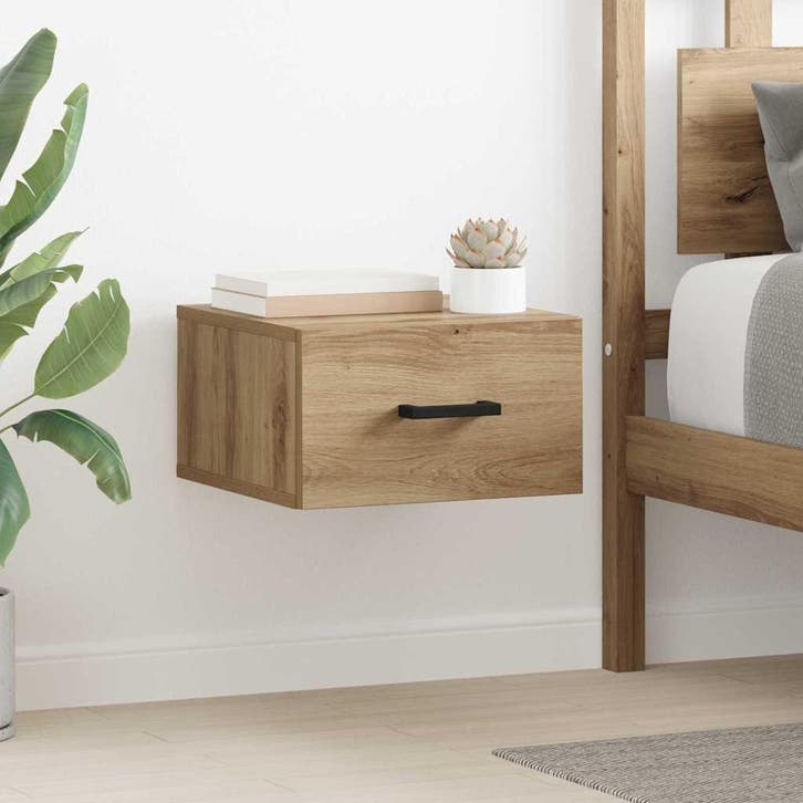 vidaXL Nachtkastje artisanaal eikenkleurig 35 x 35 x 20 cm, Maison & Meubles, Chambre à coucher | Tables de chevet, Envoi