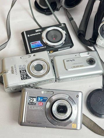 Olympus, Kodak, Nikon, Panasonic, JVC, Agfa Lot of 7 x, TV, Hi-fi & Vidéo