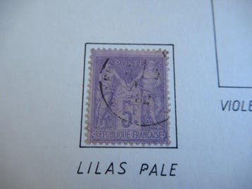 France 1877 - côte 660€, superbe étude de nuance du sage 5f, Gestempeld