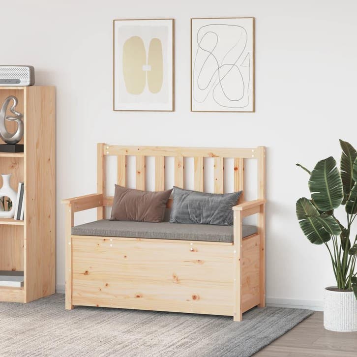 vidaXL Bankje 112,5x51,5x96,5 cm massief grenenhout, Huis en Inrichting, Overige Huis en Inrichting, Nieuw, Verzenden