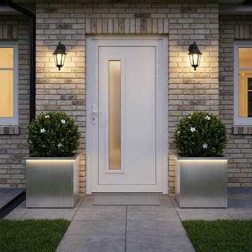 vidaXL Tuinplantenbak met led 2 st zilver 40 x 40 x 40 cm, Jardin & Terrasse, Pots de fleurs, Verzenden
