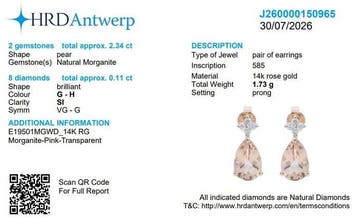 Ensemble de bijoux 2 pièces - 14 carats Or rose - 2.63ct.