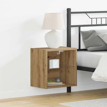 vidaXL Floating Shelf met LED Licht met plank Bruin 40 x, Huis en Inrichting, Verzenden, Nieuw
