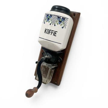 Koffiemolen - Hout, Metaal, Glas, Aardewerk - Wand