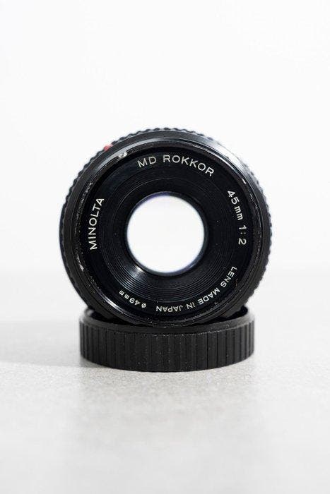 Minolta MD Rokkor 2/45mm + Vivitar Skylight Filter 1A |, Audio, Tv en Foto, Fotocamera's Analoog