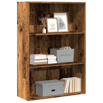 vidaXL Boekenkast 80x30x114 cm bewerkt hout oud houtkleurig, Verzenden