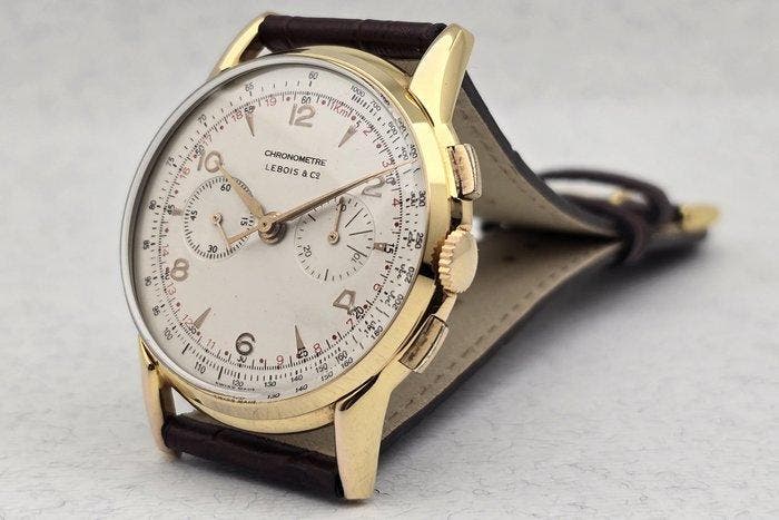 Lebois & Cº - Chronometre Chronograph – Vintage Swiss, Handtassen en Accessoires, Horloges | Heren