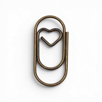 20 mini paperclips Brons hartje - papierklem - leuk inpak..., Handtassen en Accessoires, Bedels, Verzenden, Nieuw