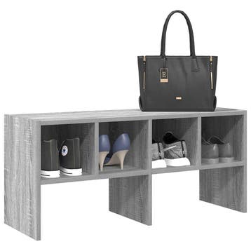 vidaXL Schoenenrek stapelbaar 89,5x30x40 cm grijs sonoma, Verzenden, Nieuw