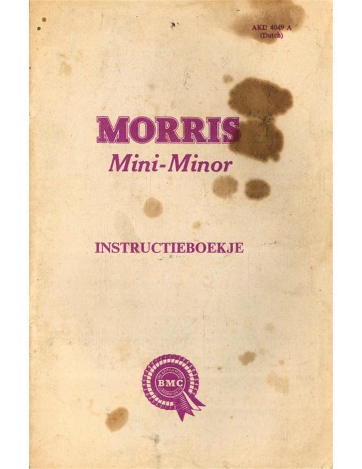 1965 MORRIS MINI MINOR INSTRUCTIEBOEKJE NEDERLANDS, Auto diversen, Handleidingen en Instructieboekjes