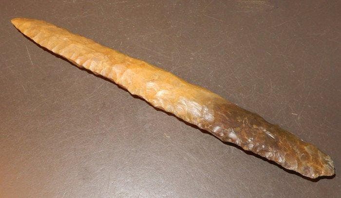 Neolithisch Vuursteen halberd - 22.8 cm, Antiek en Kunst, Antiek | Overige Antiek