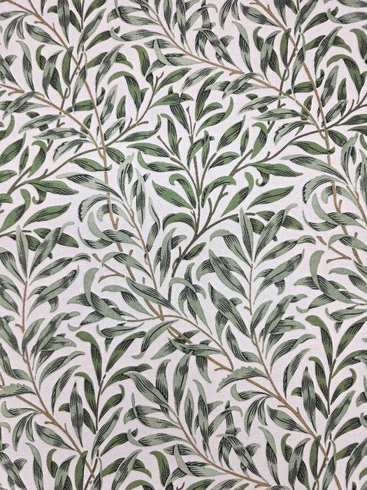 Stof William Morris Willow Bough wilgentakken 1887 Groen -, Antiek en Kunst, Antiek | Tapijten, Tafelkleden en Textiel