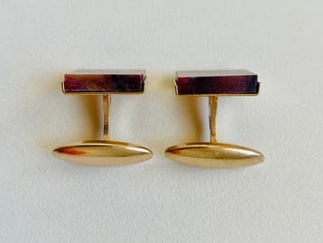 Zilver - Manchetknopen - Rodoniet / 875 USSR