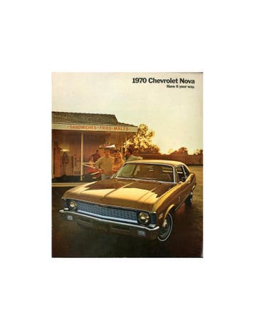 1970 CHEVROLET NOVA BROCHURE ENGELS USA, Ophalen of Verzenden