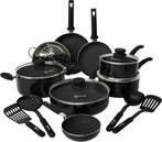 2dekans | COOCK 19-Delige Pannenset Inductie - Zwart -, Ophalen of Verzenden, Nieuw