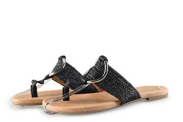 Omoda Sandalen in maat 38 Zwart, Verzenden, Zwart, Omoda, Sandalen of Muiltjes