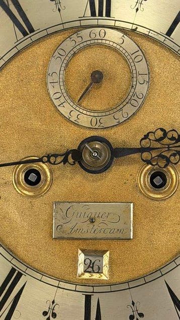 Amsterdam longcase clock - Antiek - Verguld messing,