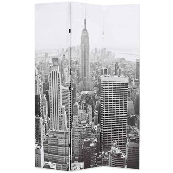 vidaXL Kamerscherm New York bij daglicht 120x170 cm zwart en, Verzenden, Nieuw