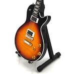 Miniatuur Gibson Les Paul gitaar met gratis standaard, Verzenden, Nieuw, Beeldje, Replica of Model