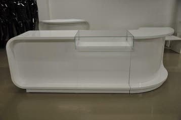 *TIP*  SHOWROOMMODEL SUPER HIGH GLOSSY toonbank wit 290 cm, Ophalen of Verzenden