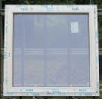 pvc raam , chassis , venster 130 x 129  zwart, 75 tot 150 cm, Kunststof, Raamkozijn, Nieuw