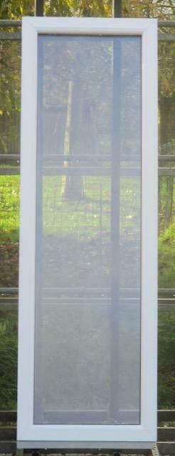 pvc raam , chassis , venster 56 x 177 wit / antraciet 7016, Doe-het-zelf en Bouw, Raamkozijnen en Schuifdeuren, Inclusief glas